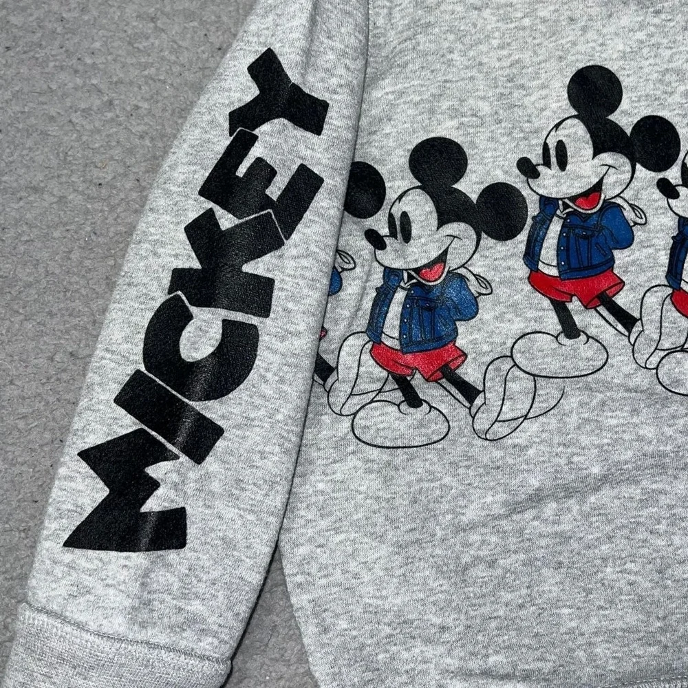 Baby‎ Gap x Disney Mickey Mouse Sweater Toddler Sz 4 Years Gray 2 Sided Pullover